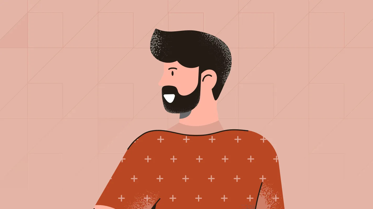 Guy with orange shirt looking in his phone